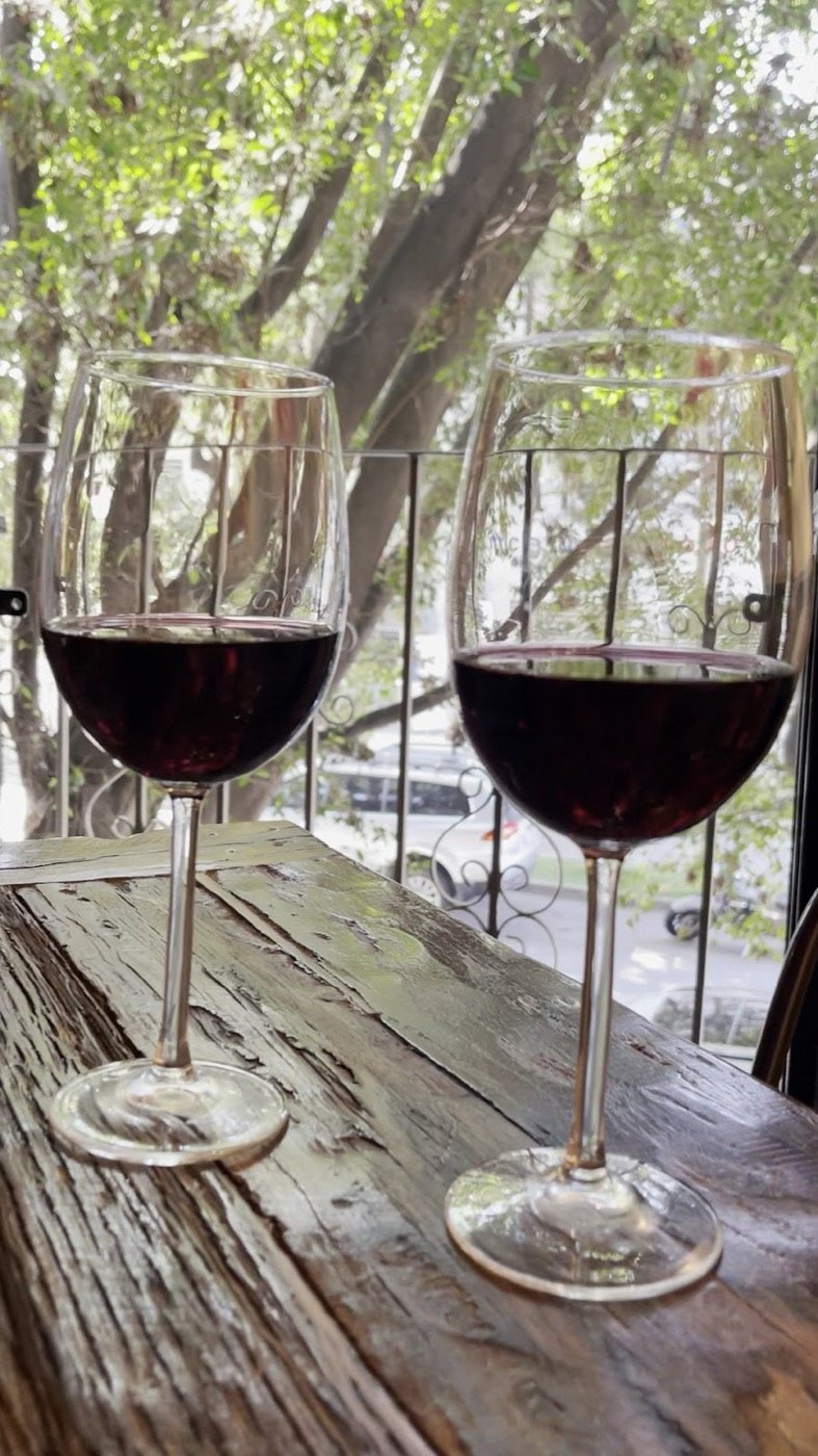 Copas de vino tinto